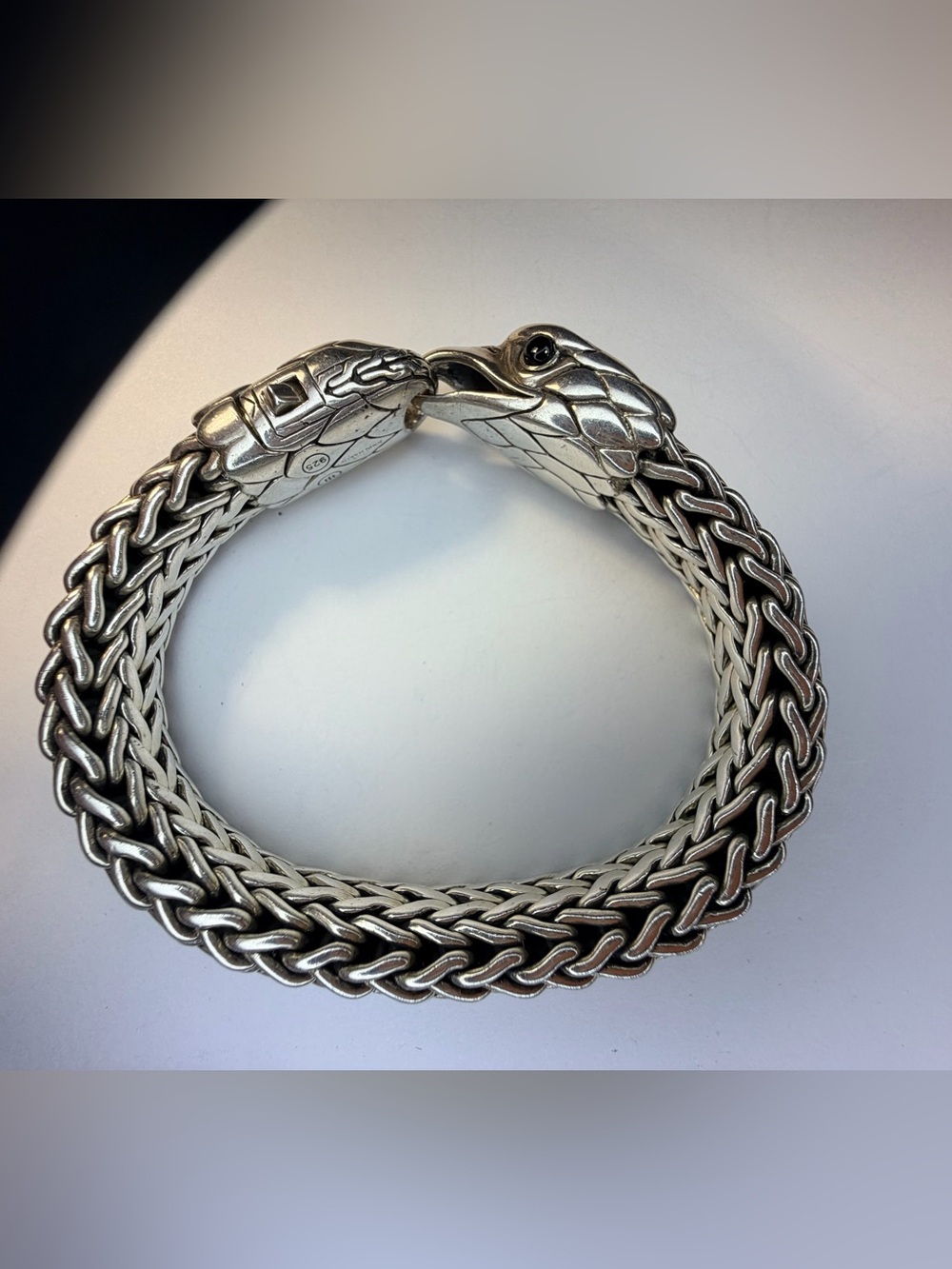 John Hardy Sterling Woven Dragon Bracelet in Silver Tone
